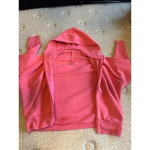 adidas Pink AEROREADY Logo Pullover Hoodie Women's Long Sleeve Size Regular